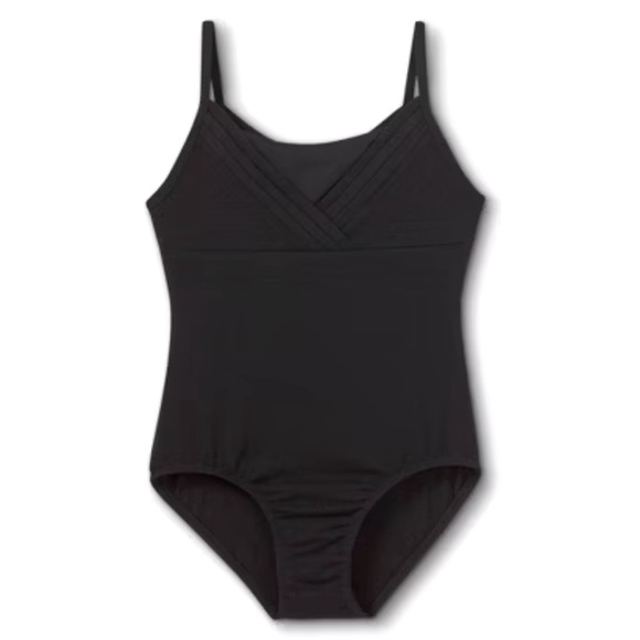 NWT Girls' Cami Dance Leotard - Cat & Jack Black size 6 / 6X - Picture 1 of 13